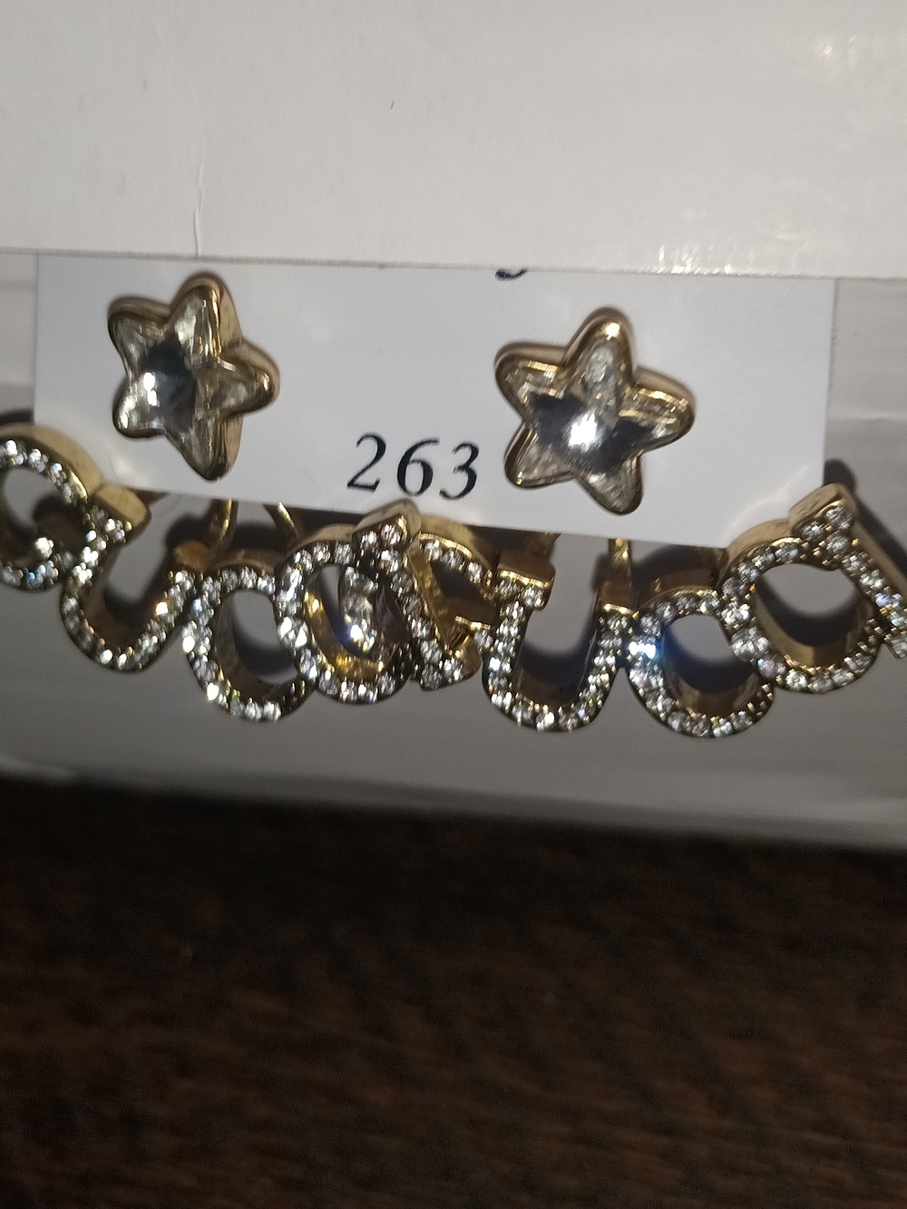 Gold Star Gucci and Crystal Wave Earrings - Women Accessories